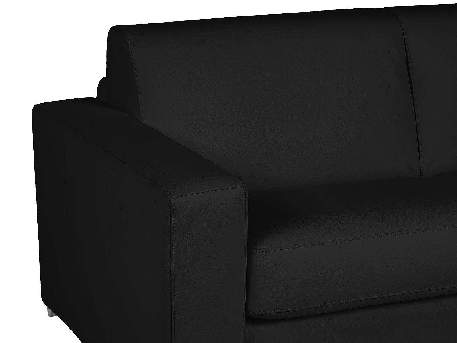 3-sits bäddsoffa express 100% svart buffelhud madrass 13 cm DELECTEA II