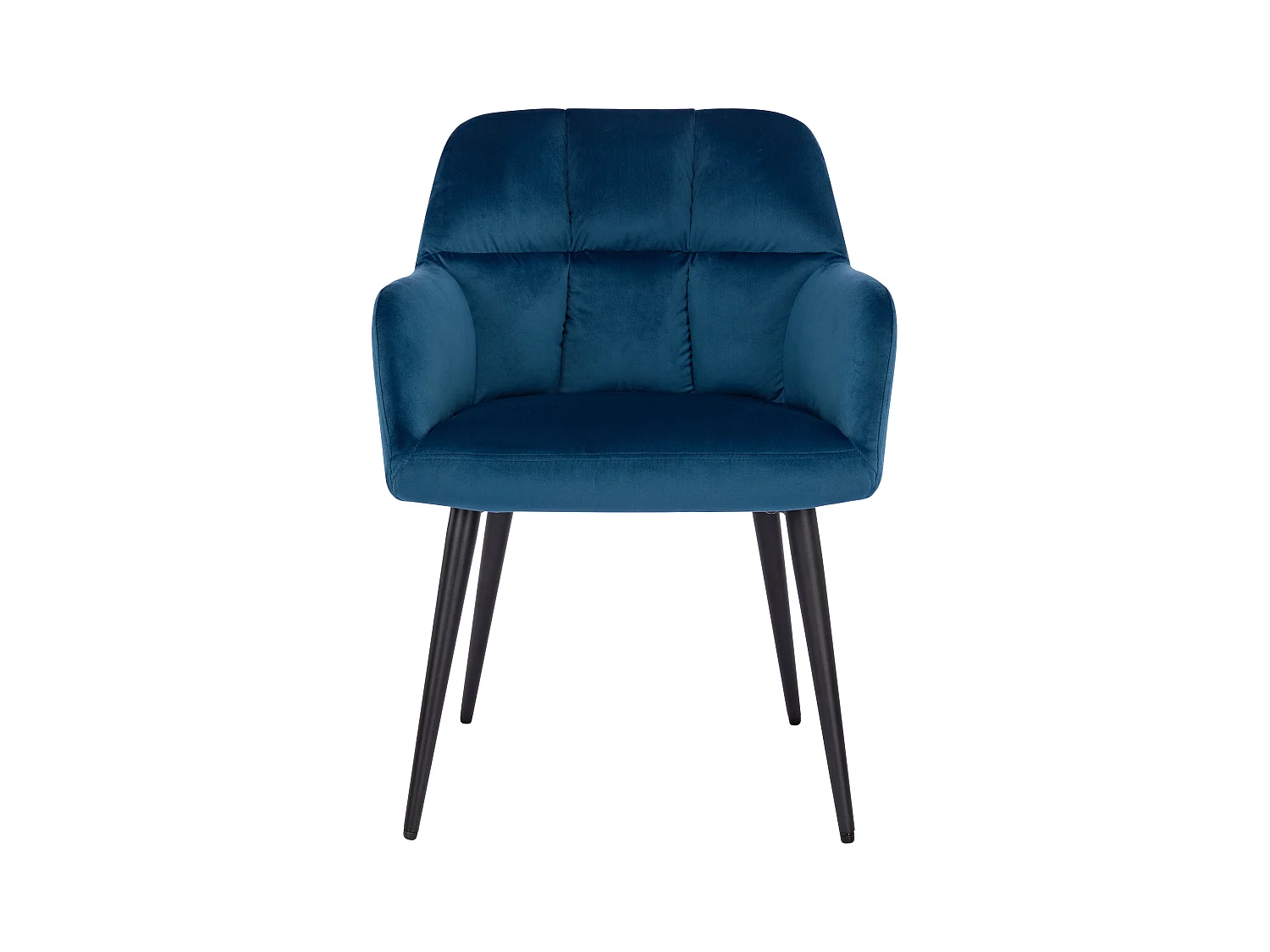 Set van 6 stoelen PEGA - Met armleuningen - Velours en metaal - Grijs