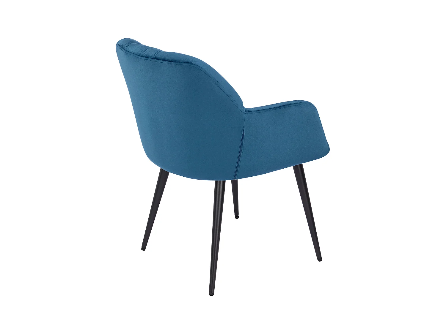 Set van 6 stoelen PEGA - Met armleuningen - Velours en metaal - Grijs