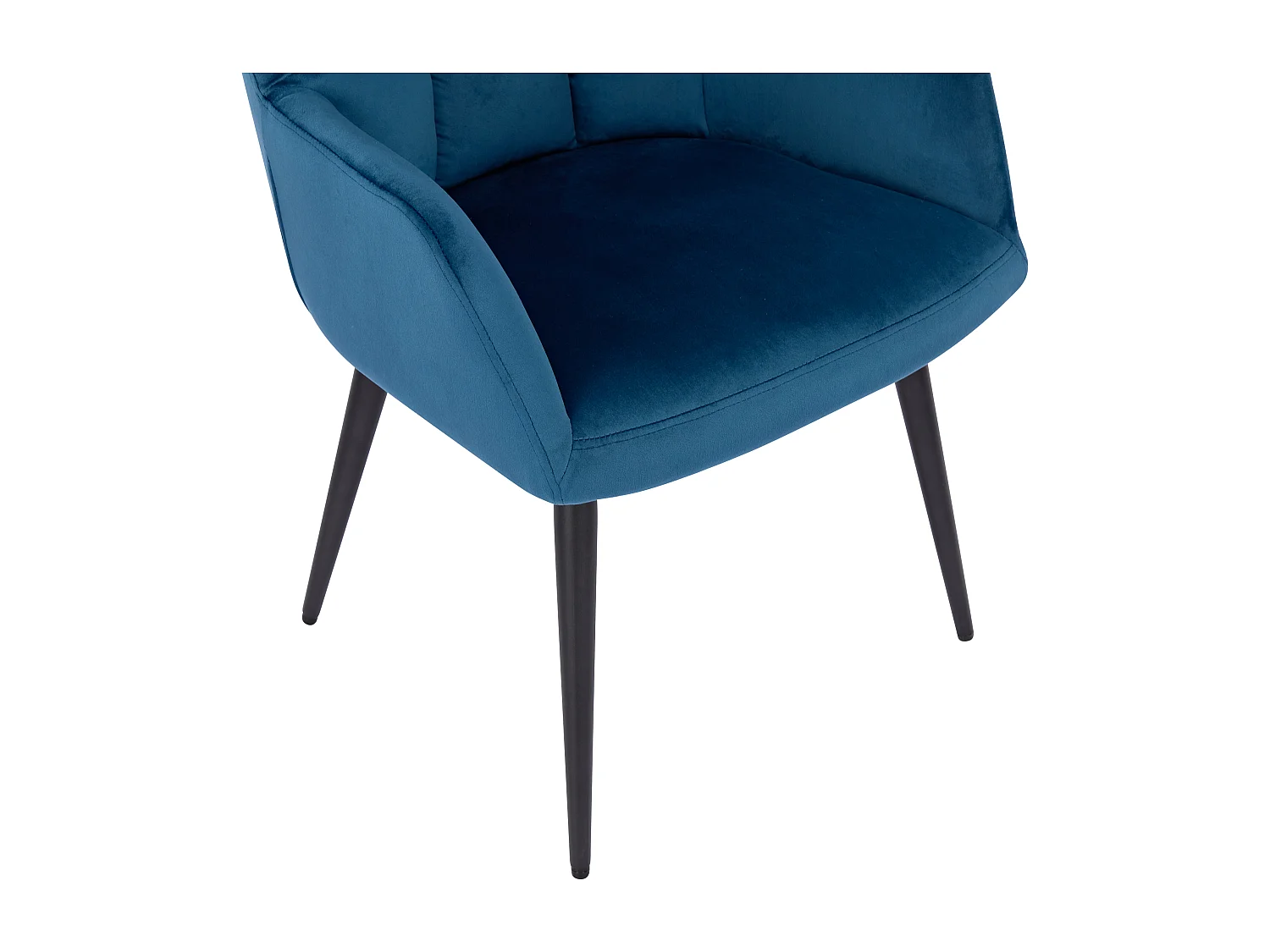 Lot de 6 chaises  avec accoudoirs - Velours et métal - Bleu - PEGA de PASCAL MORABITO