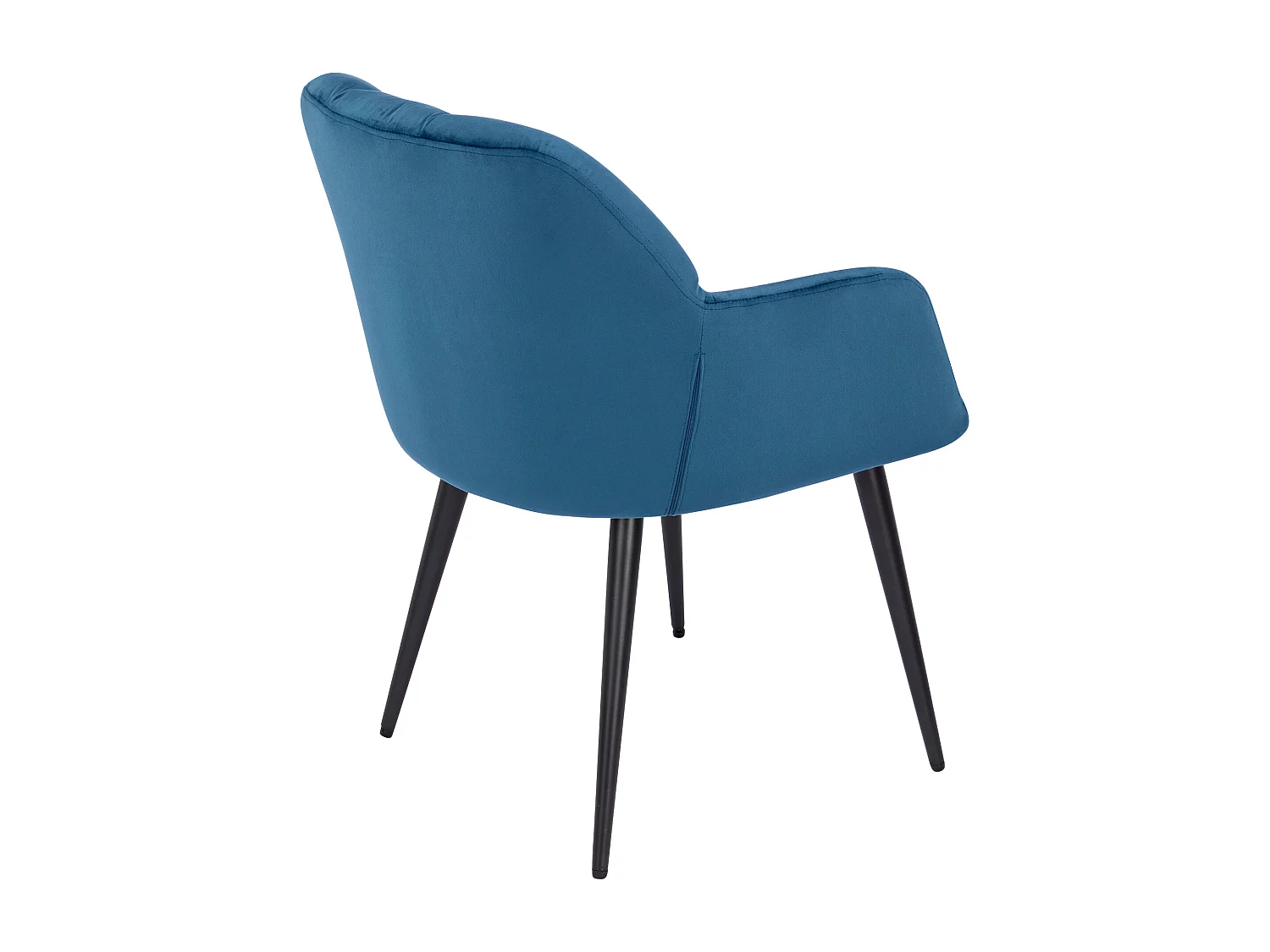 Lot de 6 chaises  avec accoudoirs - Velours et métal - Bleu - PEGA de PASCAL MORABITO