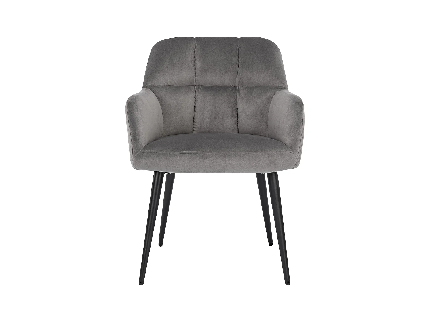 Set van 6 stoelen PEGA - Met armleuningen - Velours en metaal - Blauw