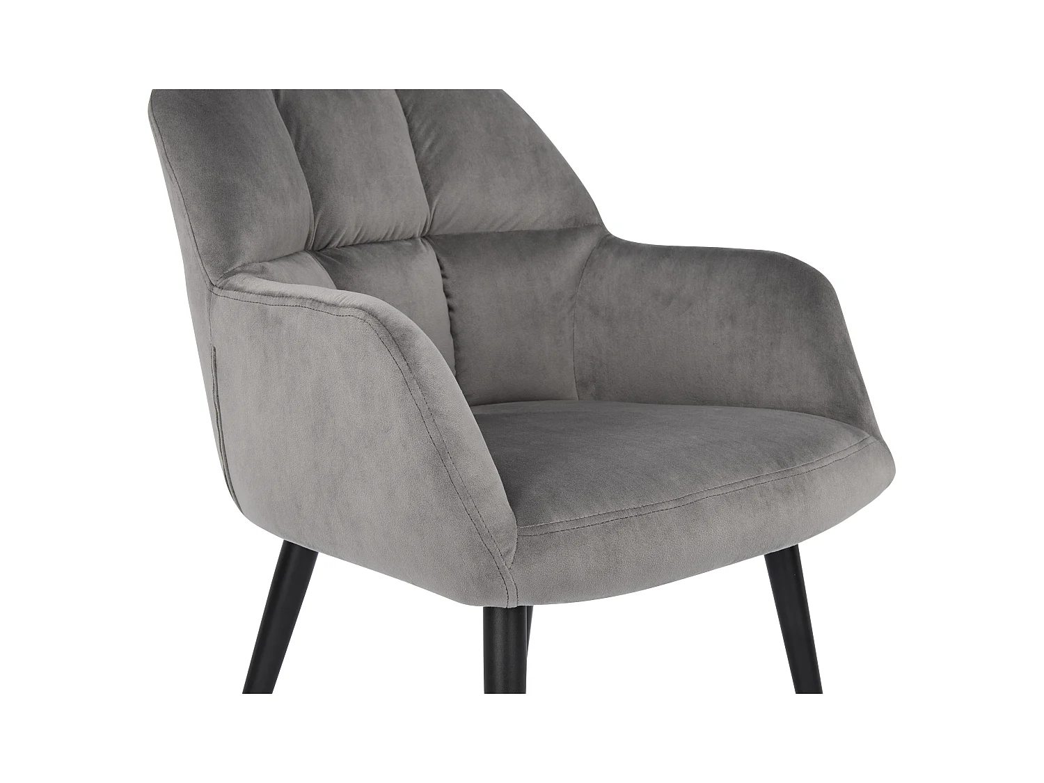 Set van 6 stoelen PEGA - Met armleuningen - Velours en metaal - Blauw