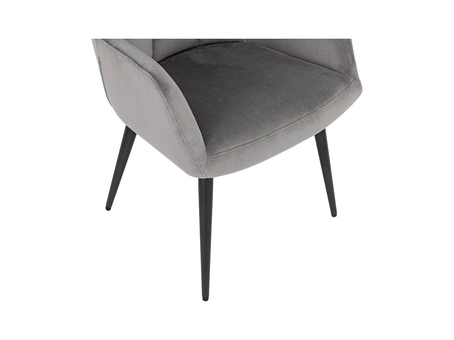 Set van 6 stoelen PEGA - Met armleuningen - Velours en metaal - Blauw