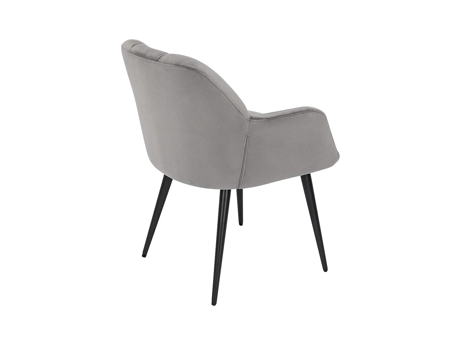 Set van 6 stoelen PEGA - Met armleuningen - Velours en metaal - Blauw