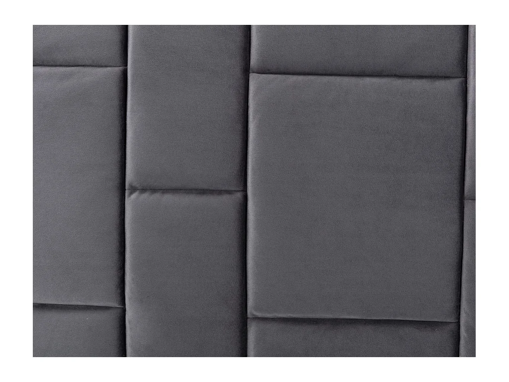 Sengegavl 140 cm - Fløjlsvelevede - Mørkegrå - HERMINE