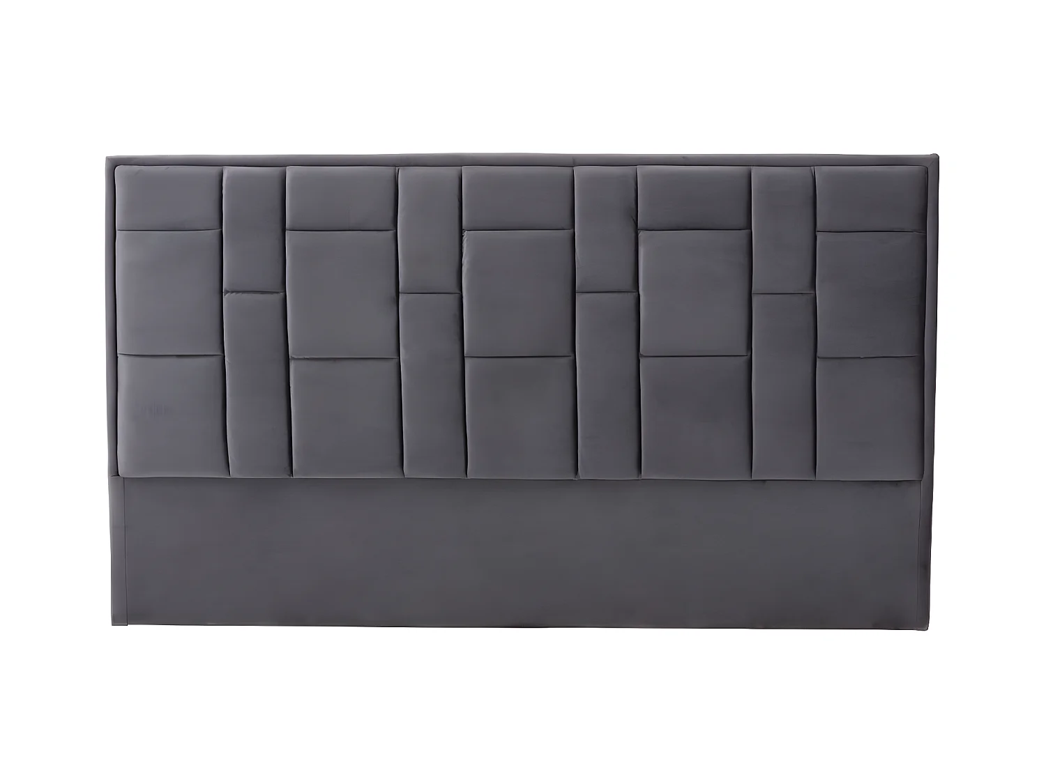 Sengegavl 160 cm - Fløjl - Mørkegrå - HERMINE