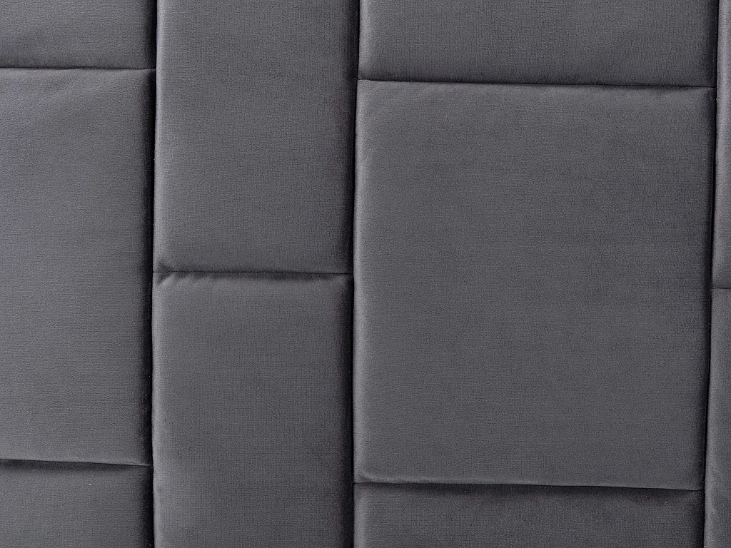 Tête de lit 160 cm - Velours - Gris foncé - HERMINE