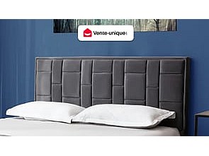 Sengegavl 160 cm - Fløyel - Mørk grå - HERMINE