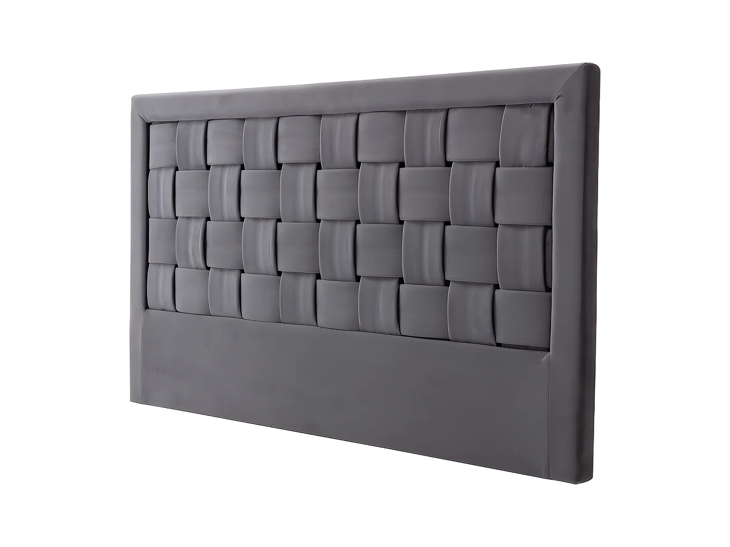 Zagłówek JENNA – 140 cm – welur – kolor ciemny szary