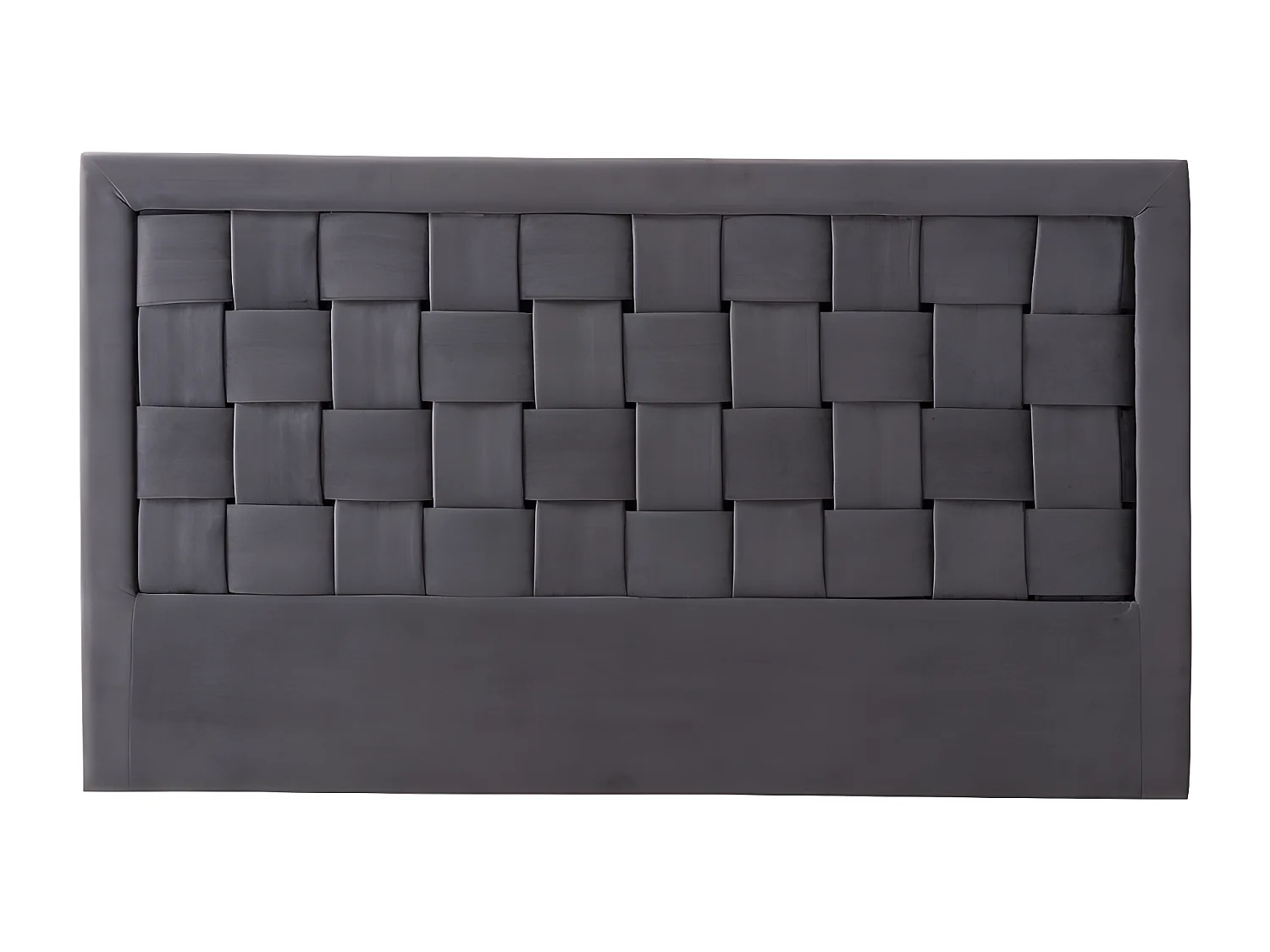 Tête de lit JENNA - 160 cm - Velours - Gris foncé