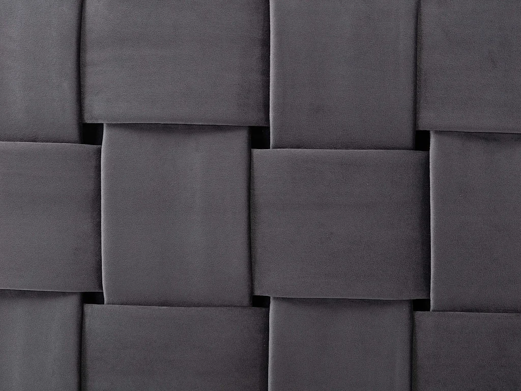Tête de lit JENNA - 160 cm - Velours - Gris foncé