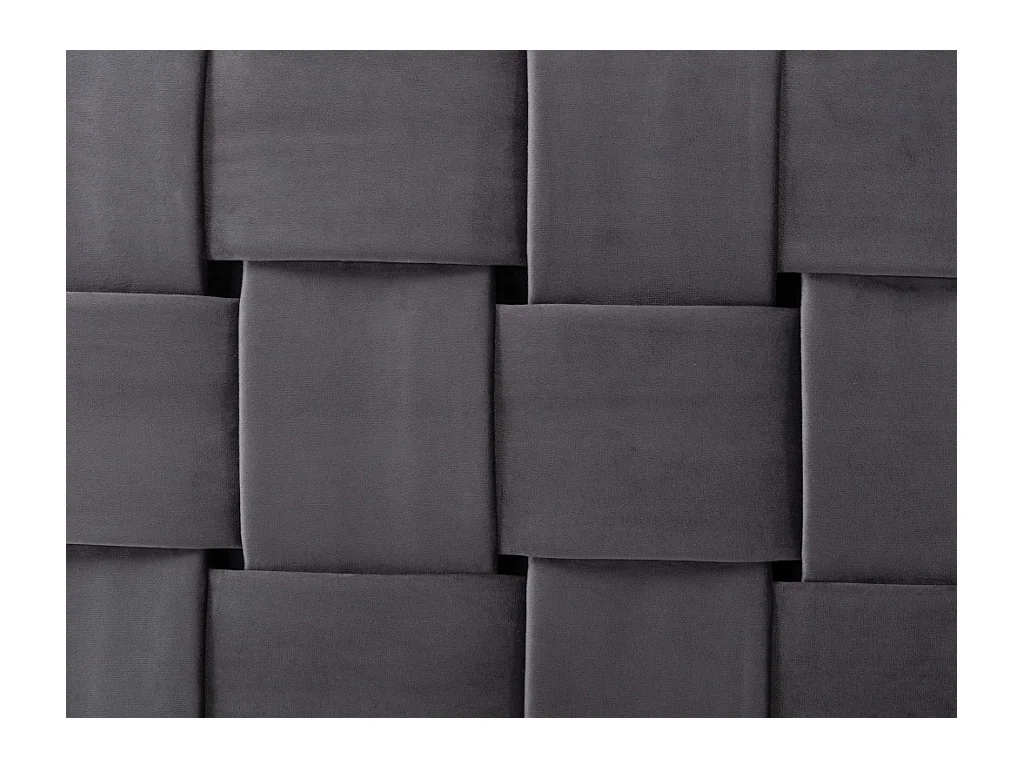 Bettkopfteil - Samt - 160 cm - Dunkelgrau - JENNA