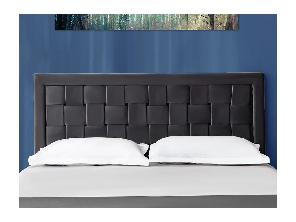 Bettkopfteil - Samt - 160 cm - Dunkelgrau - JENNA