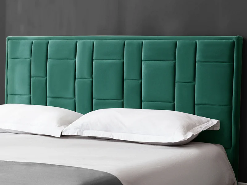 Tête de lit 140 cm - Velours - Vert - HERMINE