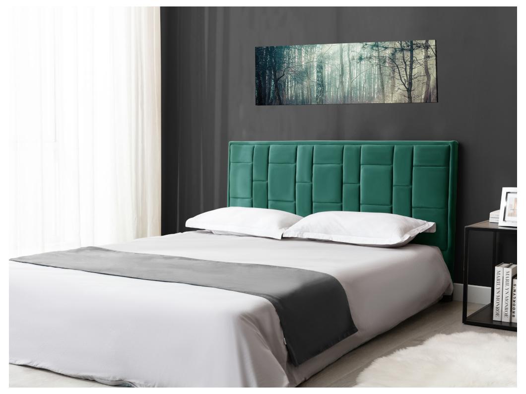 Tête de lit 140 cm - Velours - Vert - HERMINE