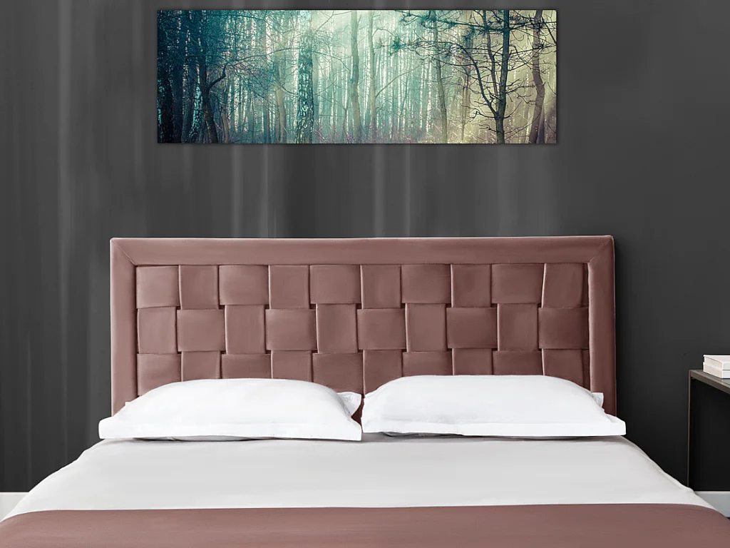 Hoofdeinde JENNA - Fluweel - 160cm - Oud roze