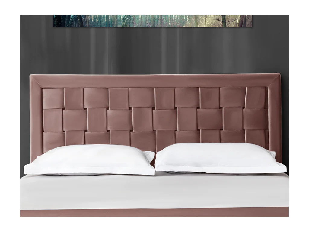 Testata 160 cm Velluto Rosa antico - JENNA