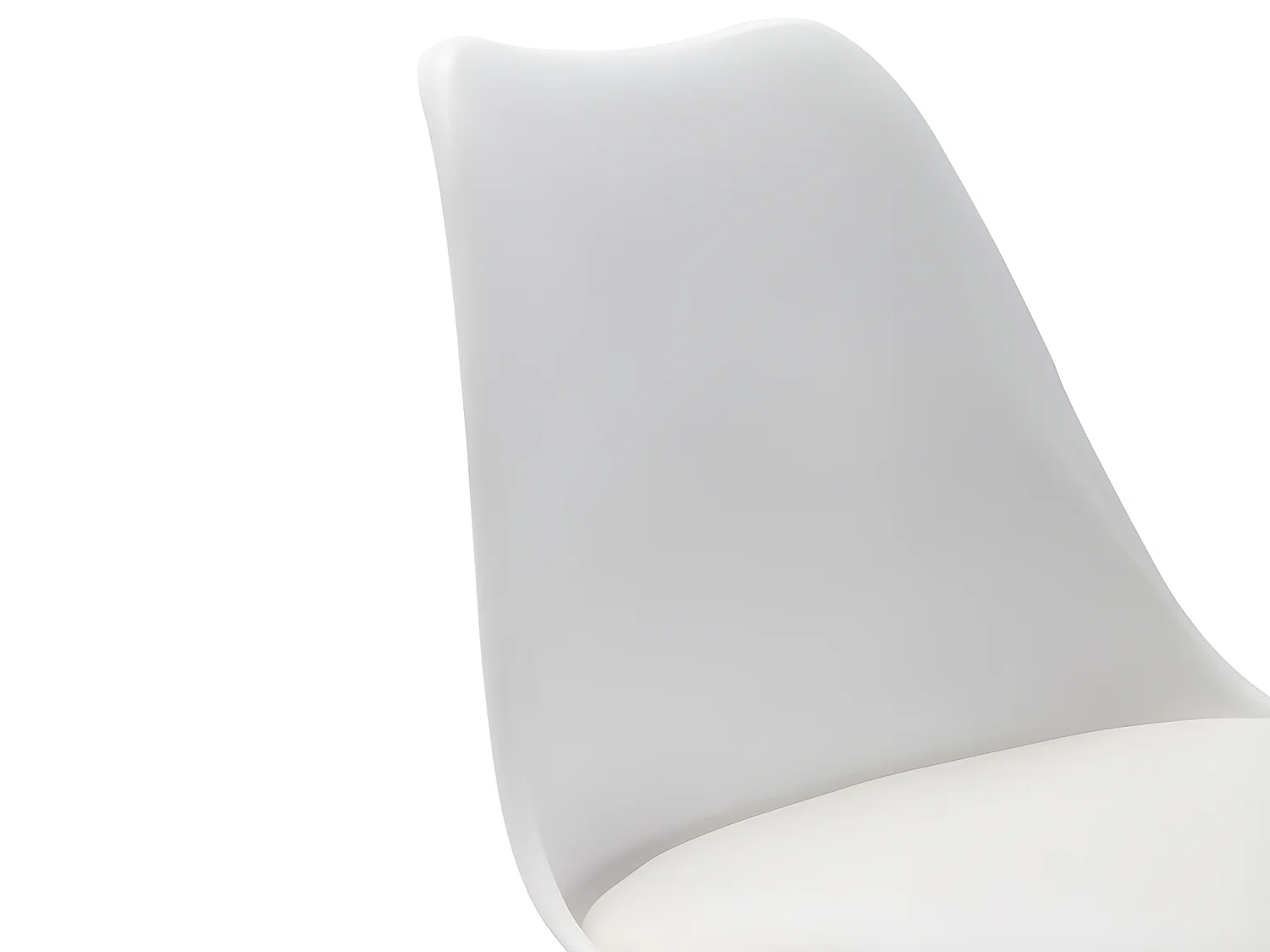 Lot de 2 chaises JODY - Polypropylène et Hêtre - Blanc pieds Blanc