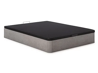 Sommier coffre tissu 140 x 190 cm - Gris - APHAÏA de DREAMEA PLAY