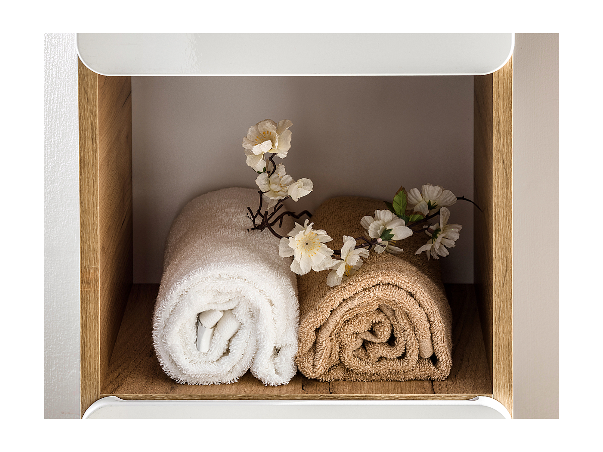 Komplettbad mit Einzelwaschbecken ARUBA - Weiß - Breite: 60 cm günstig