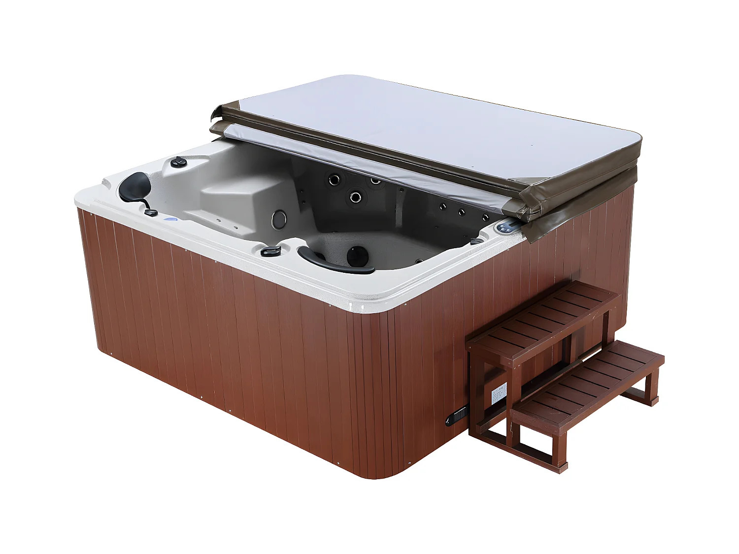Spa voor 6 personen - Assortiment prestige - ULYSSE IV - Granietgrijs - 132 stralen - B220xL220xH97cm - Balboa systeem