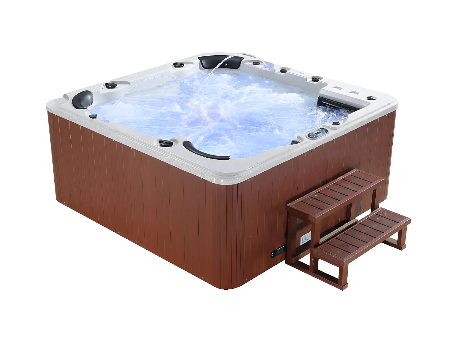 Spa voor 6 personen - Assortiment prestige - ULYSSE IV - Granietgrijs - 132 stralen - B220xL220xH97cm - Balboa systeem