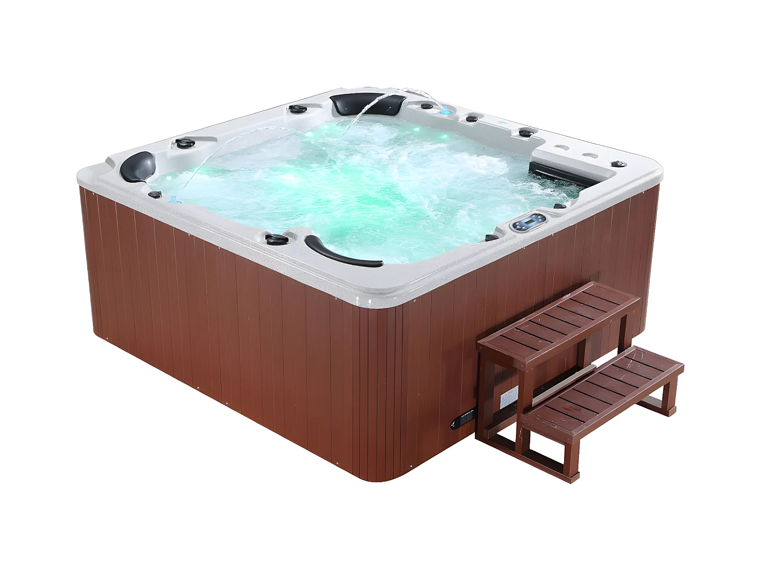 Spa voor 6 personen - Assortiment prestige - ULYSSE IV - Granietgrijs - 132 stralen - B220xL220xH97cm - Balboa systeem