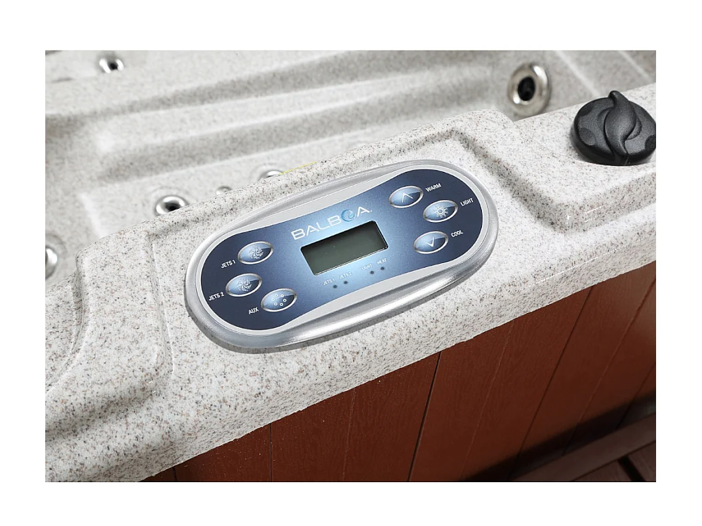 Spa voor 6 personen - Assortiment prestige - ULYSSE IV - Granietgrijs - 132 stralen - B220xL220xH97cm - Balboa systeem