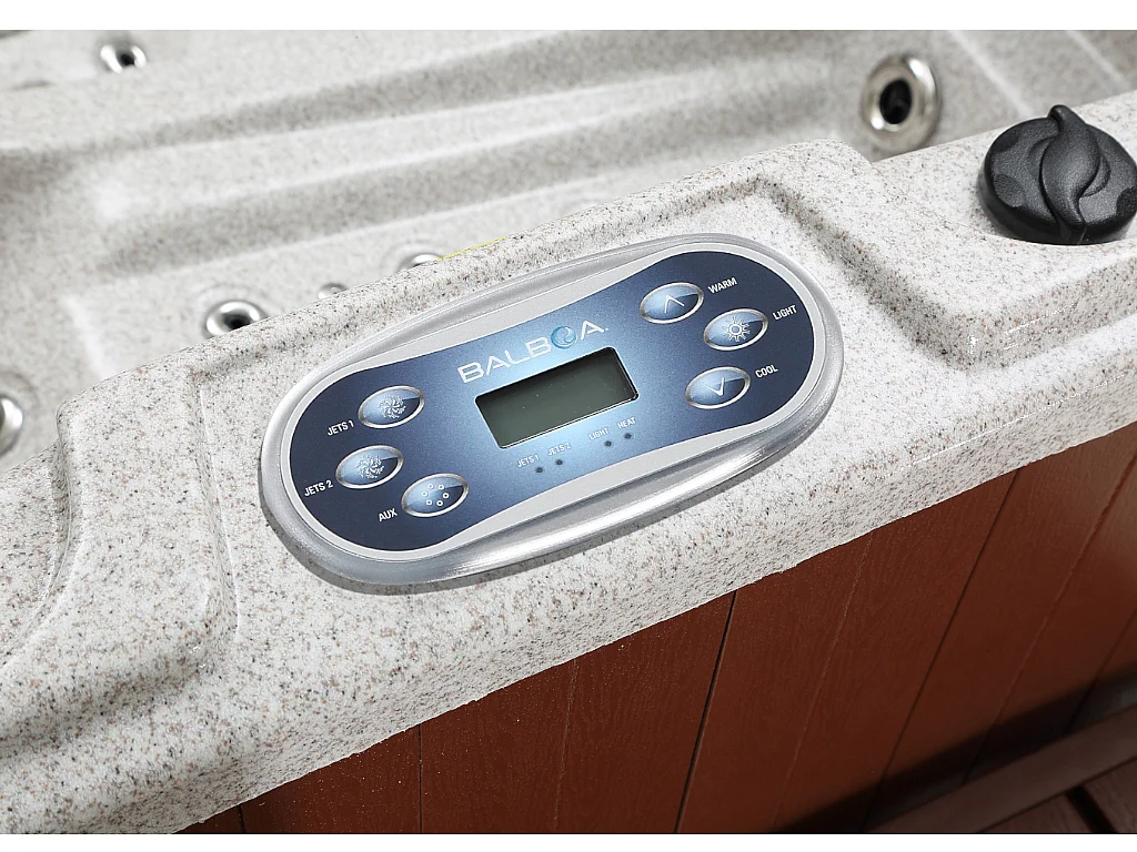 SPA 6 places gris granité avec accessoires  - Gamme prestige ULYSSE IV - 132 jets - l220 x L220 x H97 cm - Système Balboa