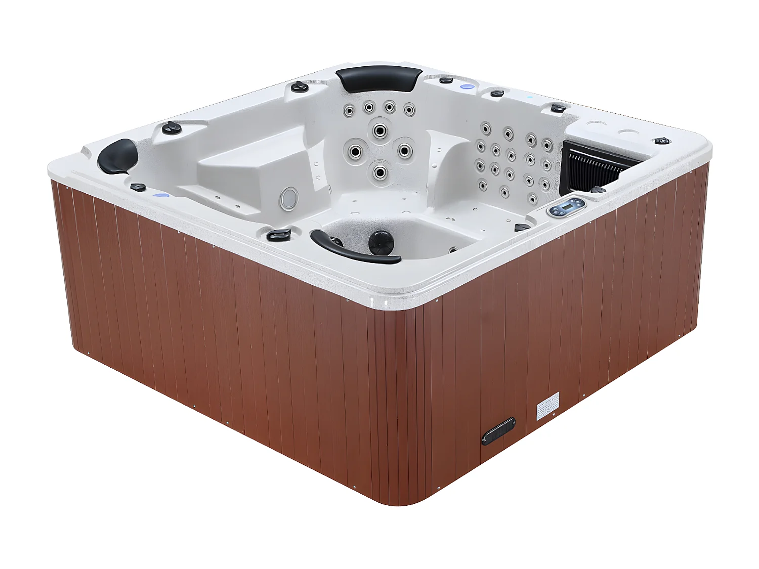 SPA 6 places gris granité avec accessoires  - Gamme prestige ULYSSE IV - 132 jets - l220 x L220 x H97 cm - Système Balboa