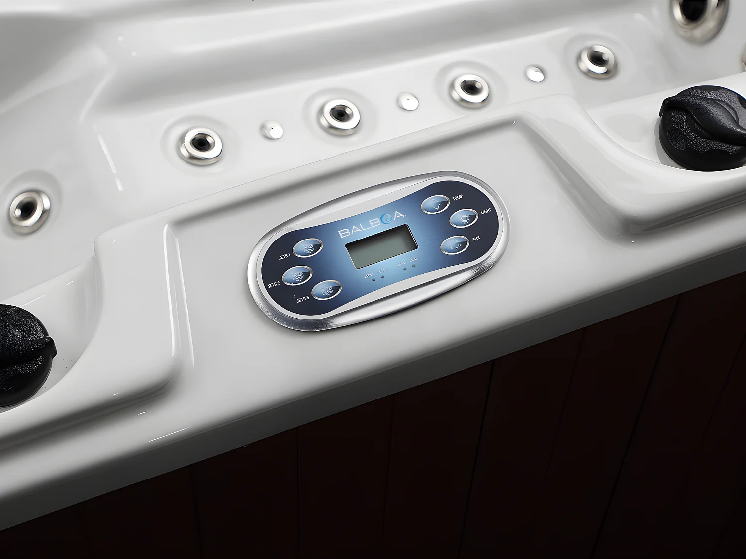 Spa voor 6 personen-  Assortiment prestige - ULYSSE IV - Parelwit - 132 stralen - B220xL220xH97cm - Balboa systeem