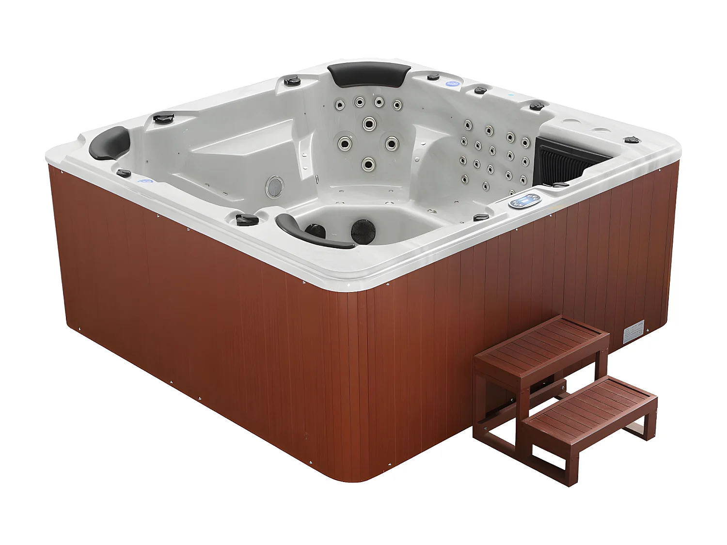 Spa voor 6 personen-  Assortiment prestige - ULYSSE IV - Parelwit - 132 stralen - B220xL220xH97cm - Balboa systeem