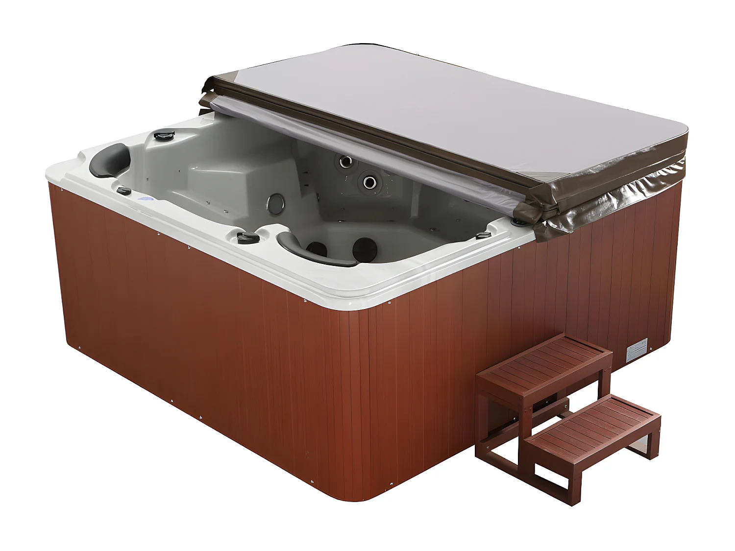 Spa voor 6 personen-  Assortiment prestige - ULYSSE IV - Parelwit - 132 stralen - B220xL220xH97cm - Balboa systeem