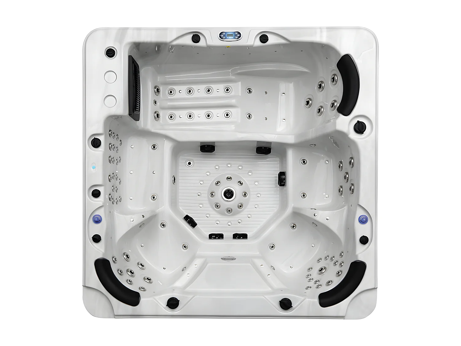 Spa voor 6 personen-  Assortiment prestige - ULYSSE IV - Parelwit - 132 stralen - B220xL220xH97cm - Balboa systeem