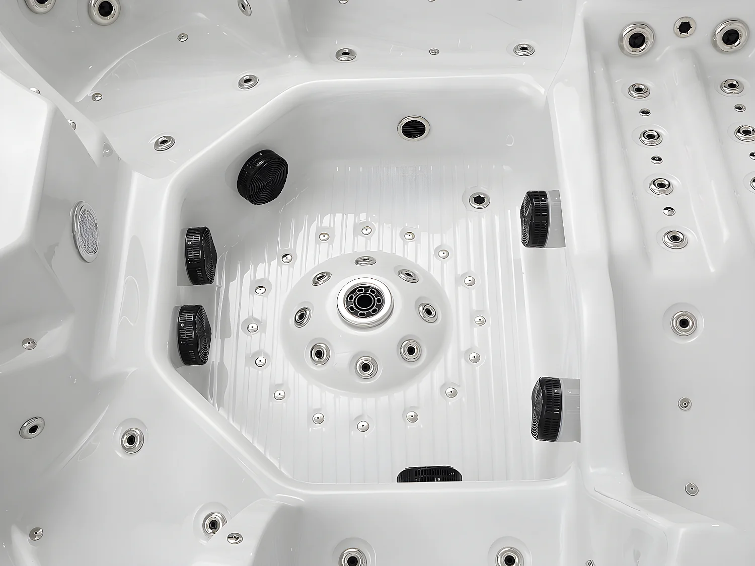 Spa voor 6 personen - wit met accessoires - Prestige gamma ULYSSE IV - 132 jets - L220 x B220 x H97 cm - Balboa-systeem