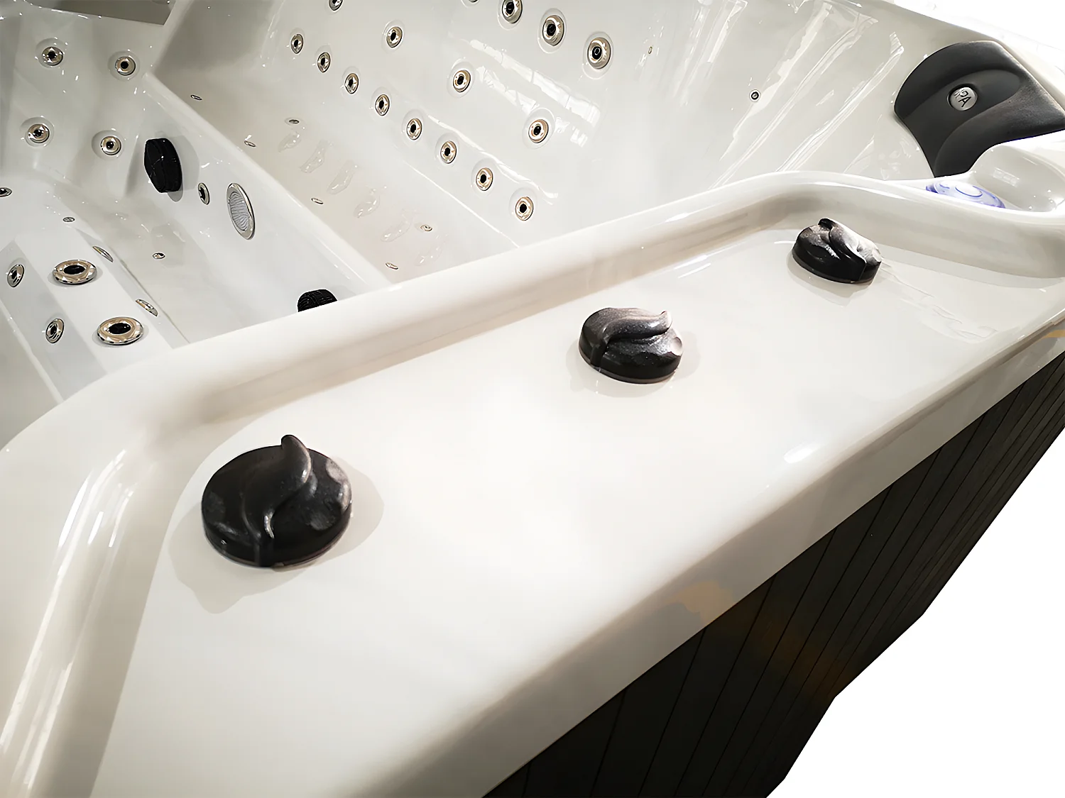 Spa mit Zubehör - 8 Plätze - 320 x 220 x 97 cm - 133 Düsen - BALBOA-System - Perlweiß - CYRIUS IV