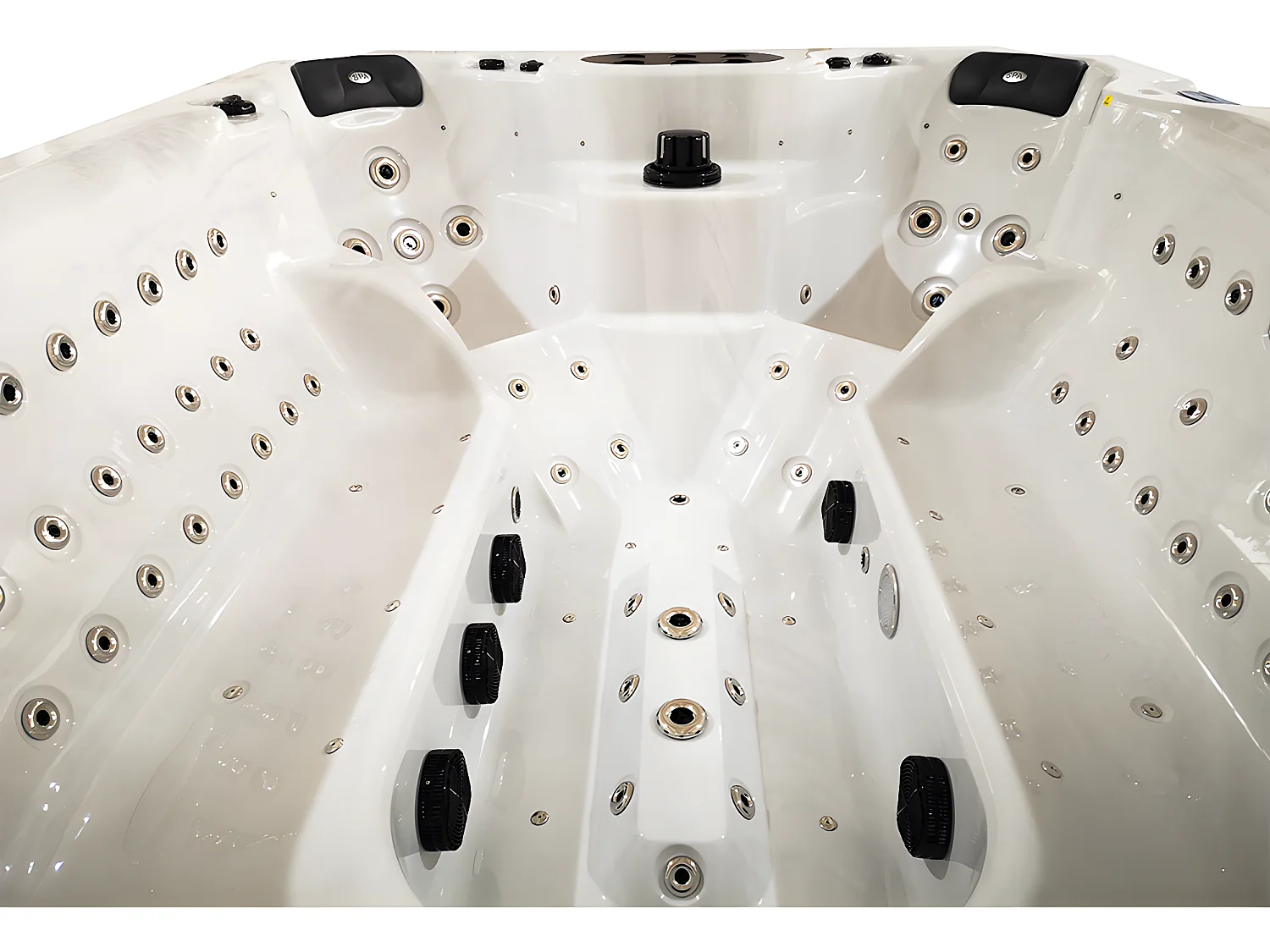 Spa mit Zubehör - 8 Plätze - 320 x 220 x 97 cm - 133 Düsen - BALBOA-System - Perlweiß - CYRIUS IV