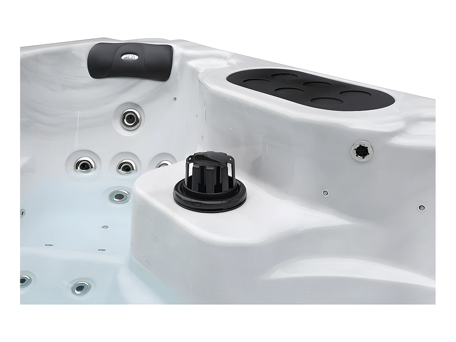 Spa voor 8 personen Prestigecollectie CYRIUS II - Parelwit