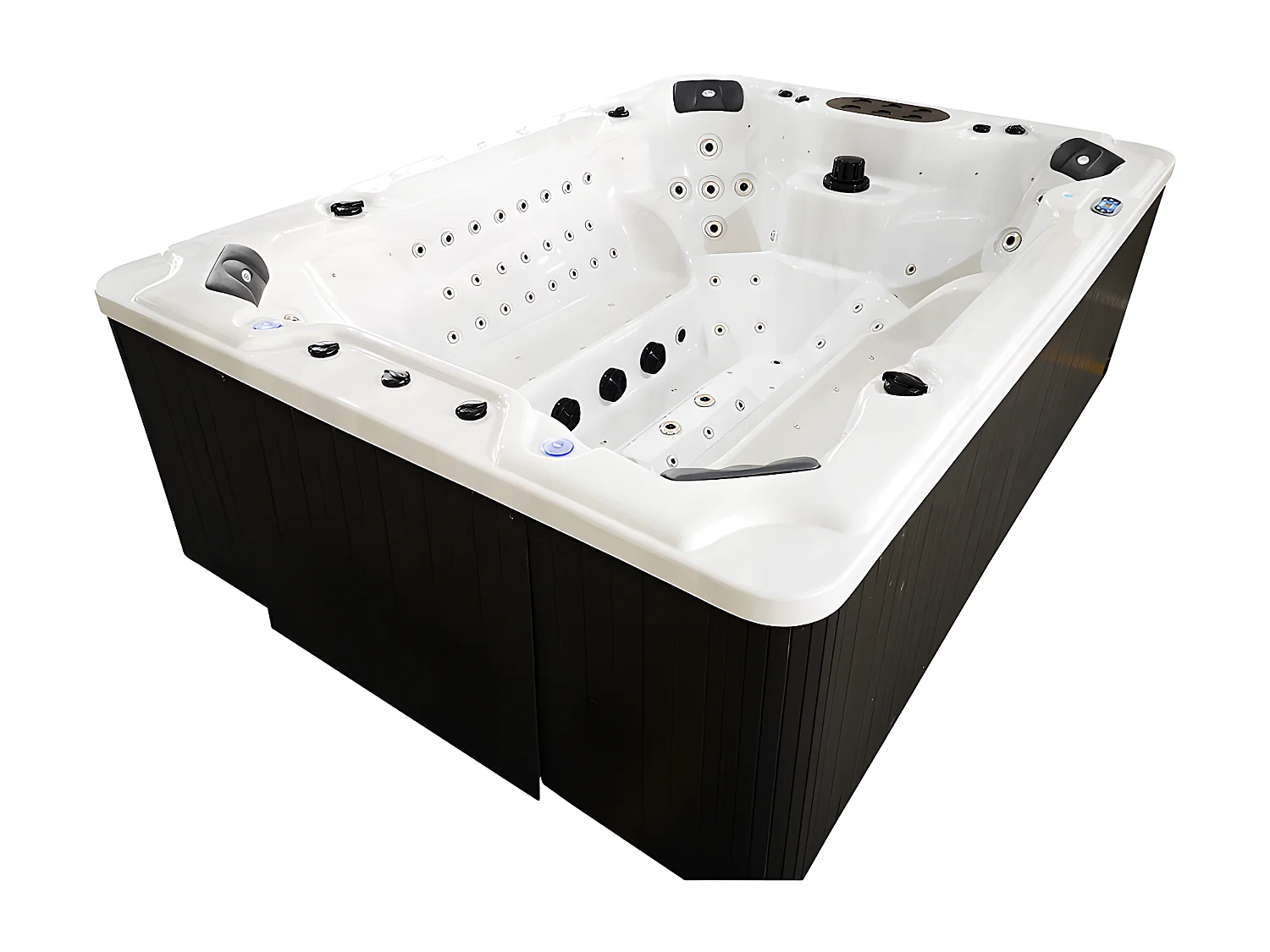 SPA 8 places blanc perlé avec accessoires - Gamme Prestige CYRIUS IV - 133 jets - L320 x P220 x H97 cm - système Balboa