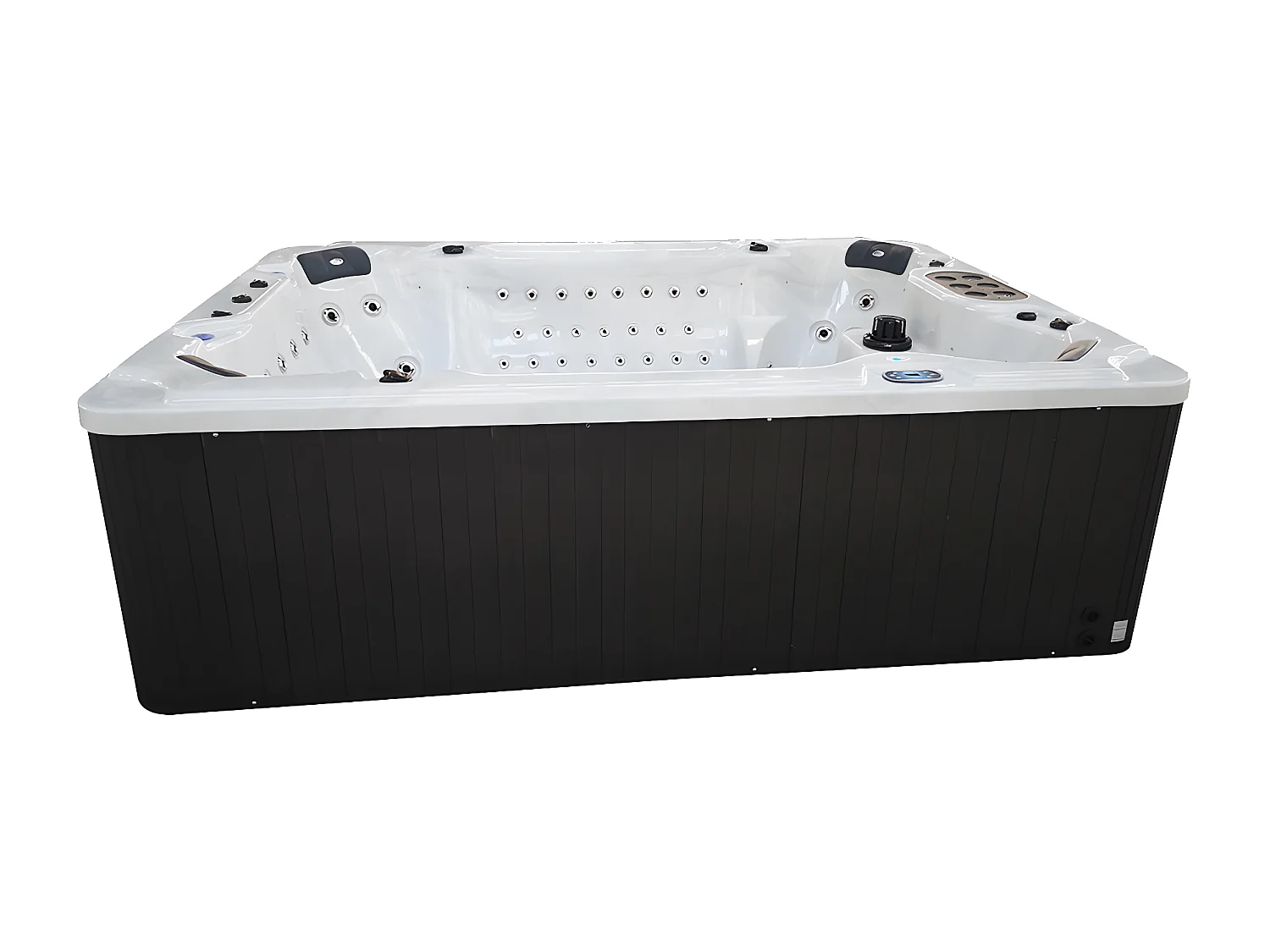 SPA 8 places blanc perlé avec accessoires - Gamme Prestige CYRIUS IV - 133 jets - L320 x P220 x H97 cm - système Balboa