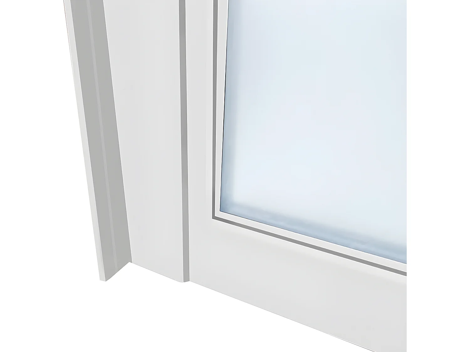 Atelier-Glaswand - 60 x 130 cm - thermolackiertes Aluminium - Weiß - BAYVIEW