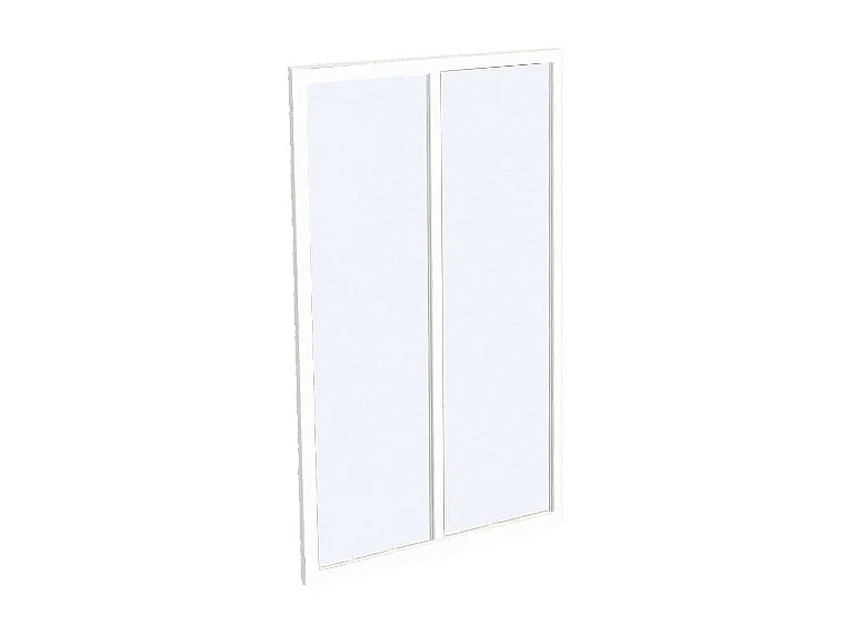 Glazen binnenraam BAYVIEW van aluminium met witte poedercoating - 60 x 130 cm