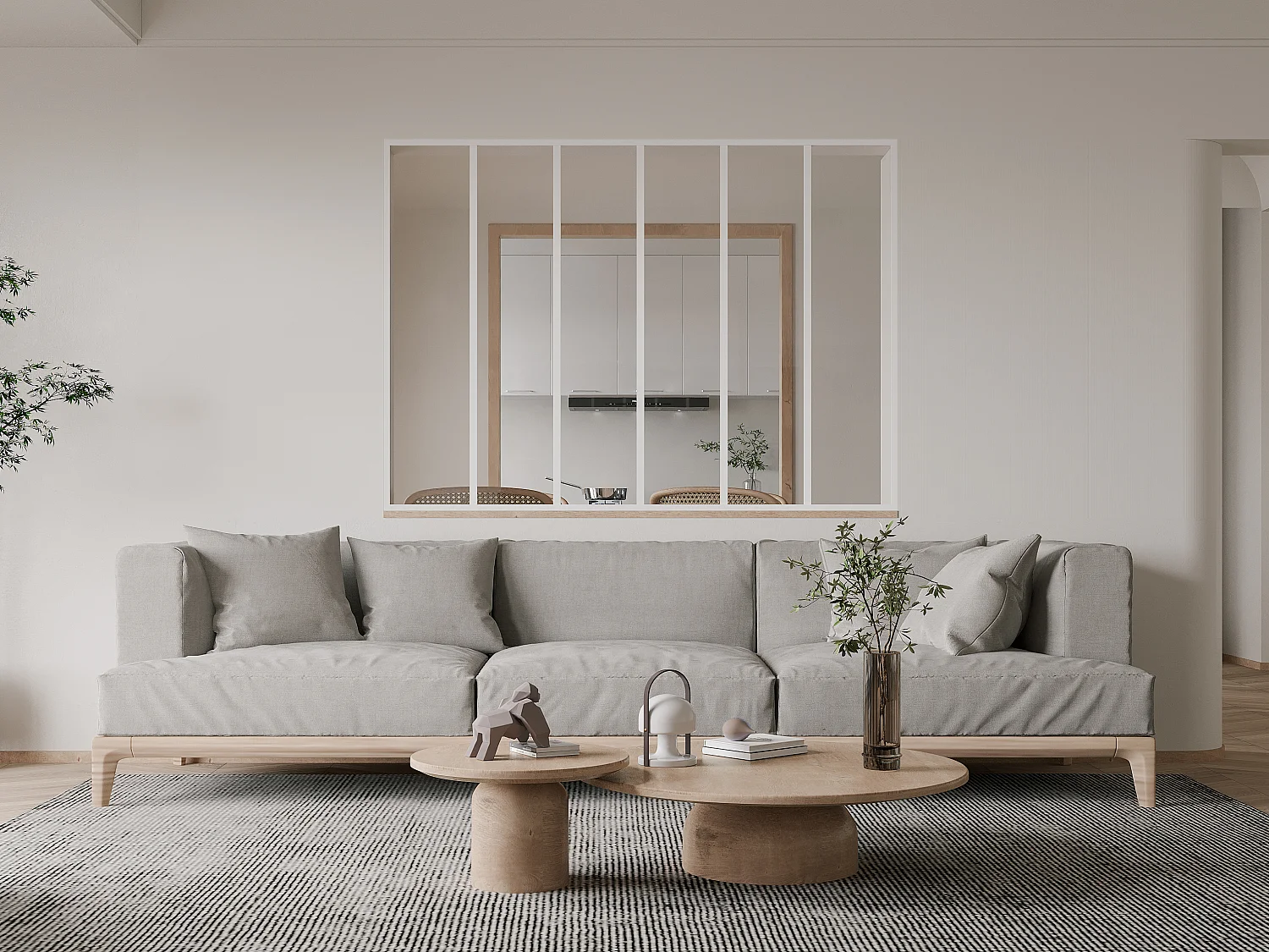 Verrière atelier en aluminium thermolaqué - 180x130 cm - Blanc - BAYVIEW