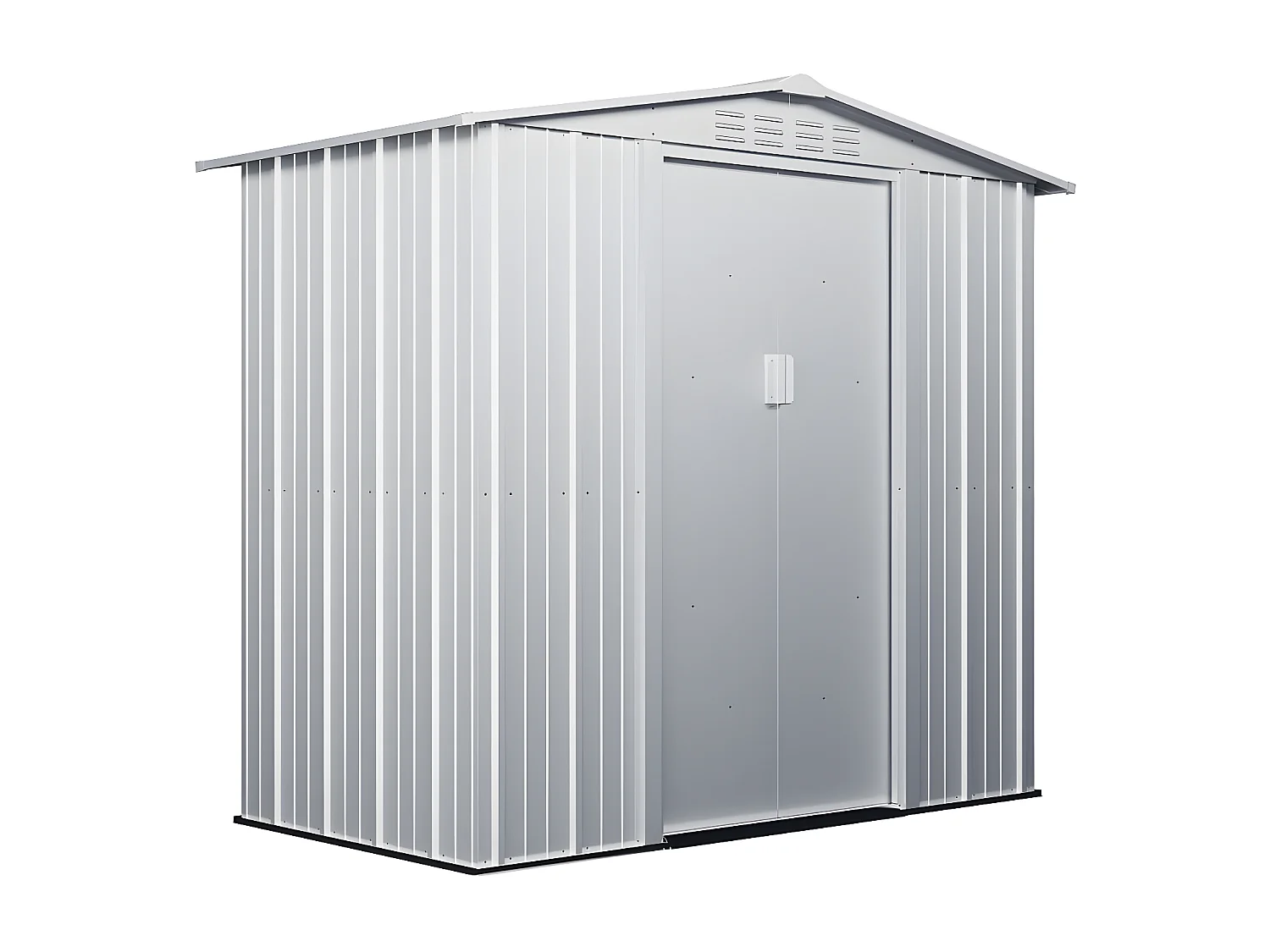 Abri de jardin métal en acier galvanisé gris 2,36 m² LINUS