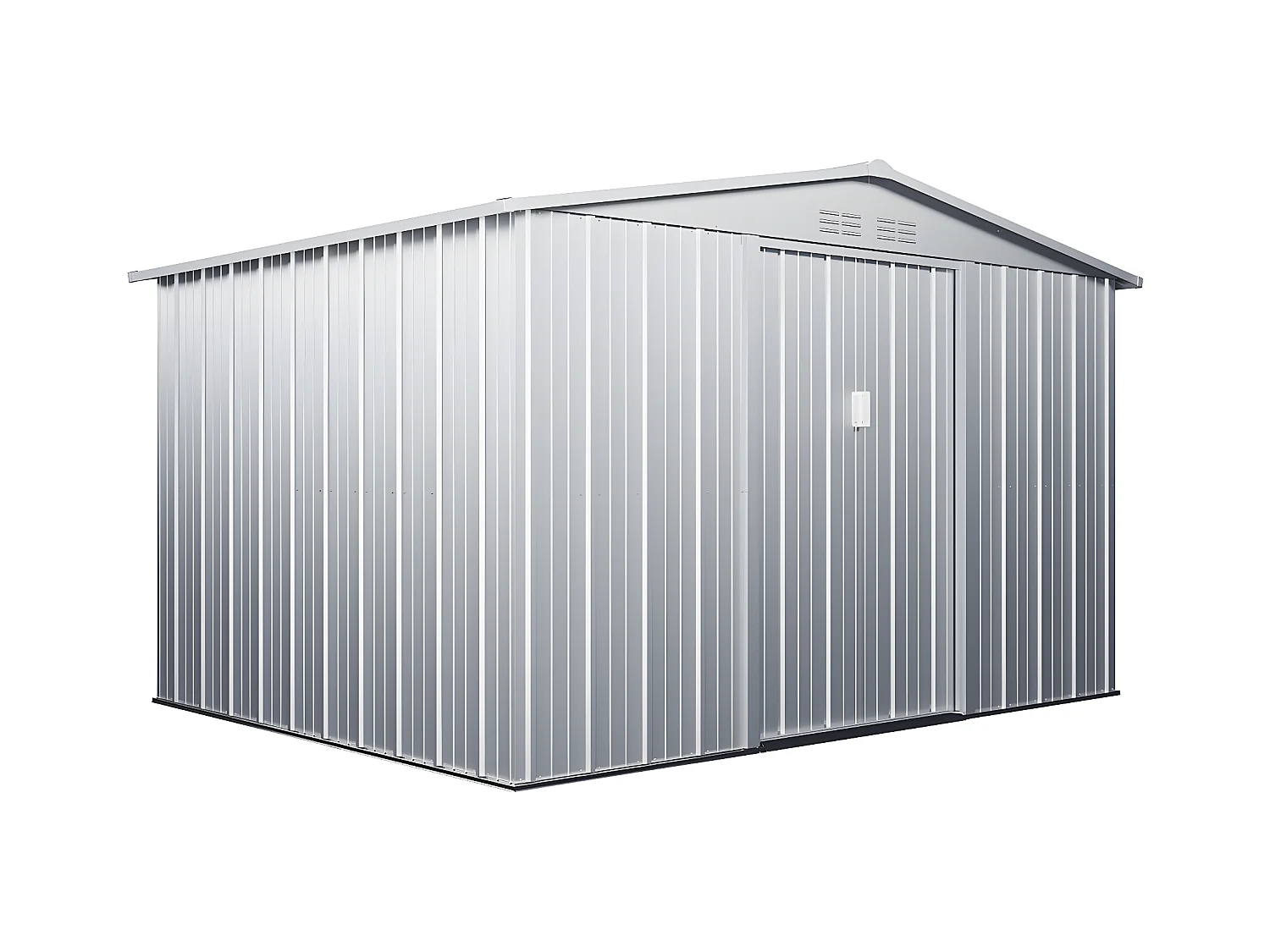 Tuinhuisje van gegalvaniseerd staal - Grijs - LINUS - 7,82 m²