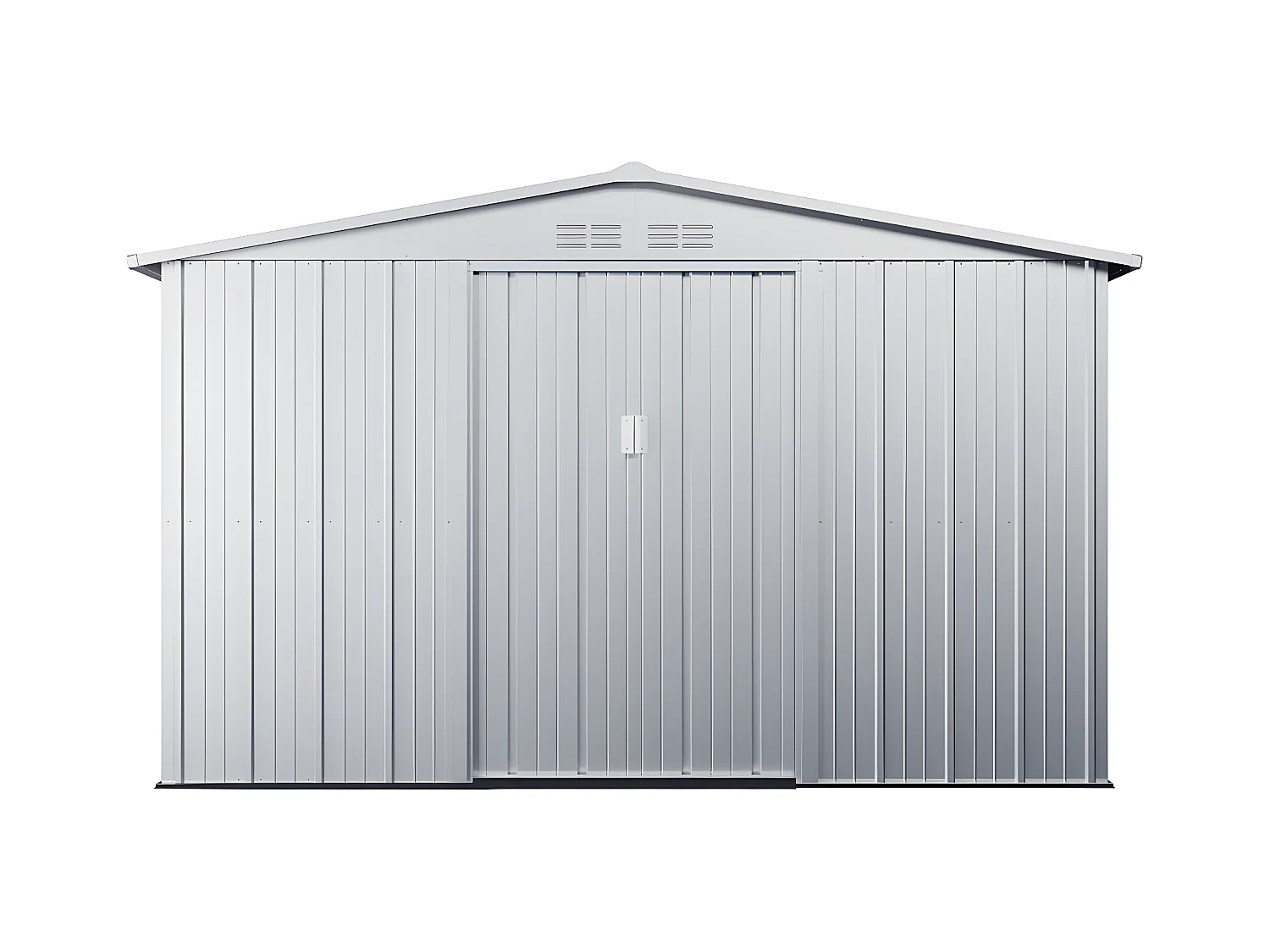 Tuinhuisje van gegalvaniseerd staal - Grijs - LINUS - 7,82 m²