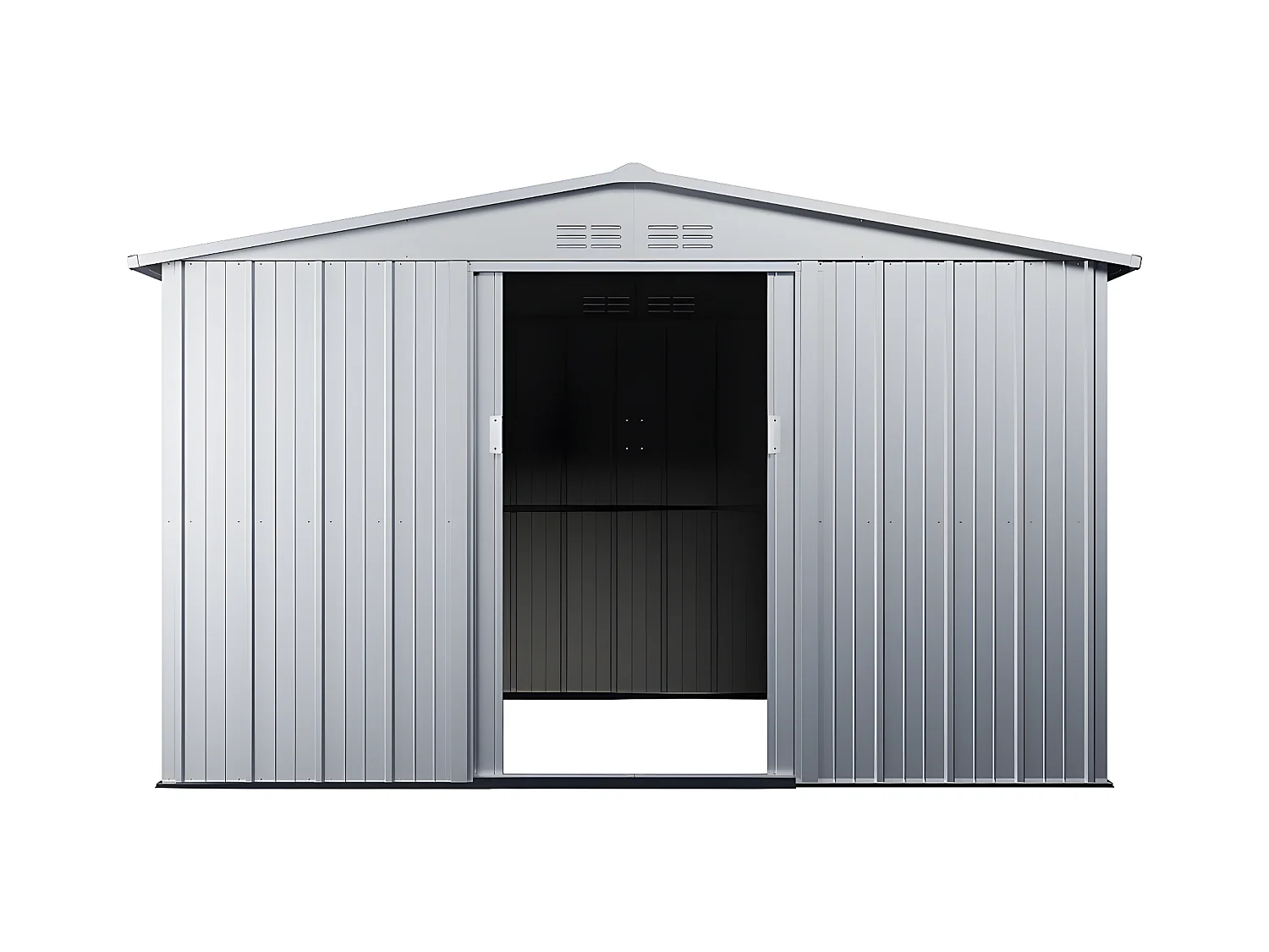 Tuinhuisje van gegalvaniseerd staal - Grijs - LINUS - 7,82 m²