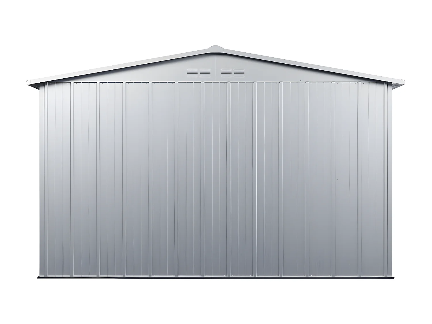 Trädgårdsskjul i galvaniserad grå stål 7,82 m² LINUS