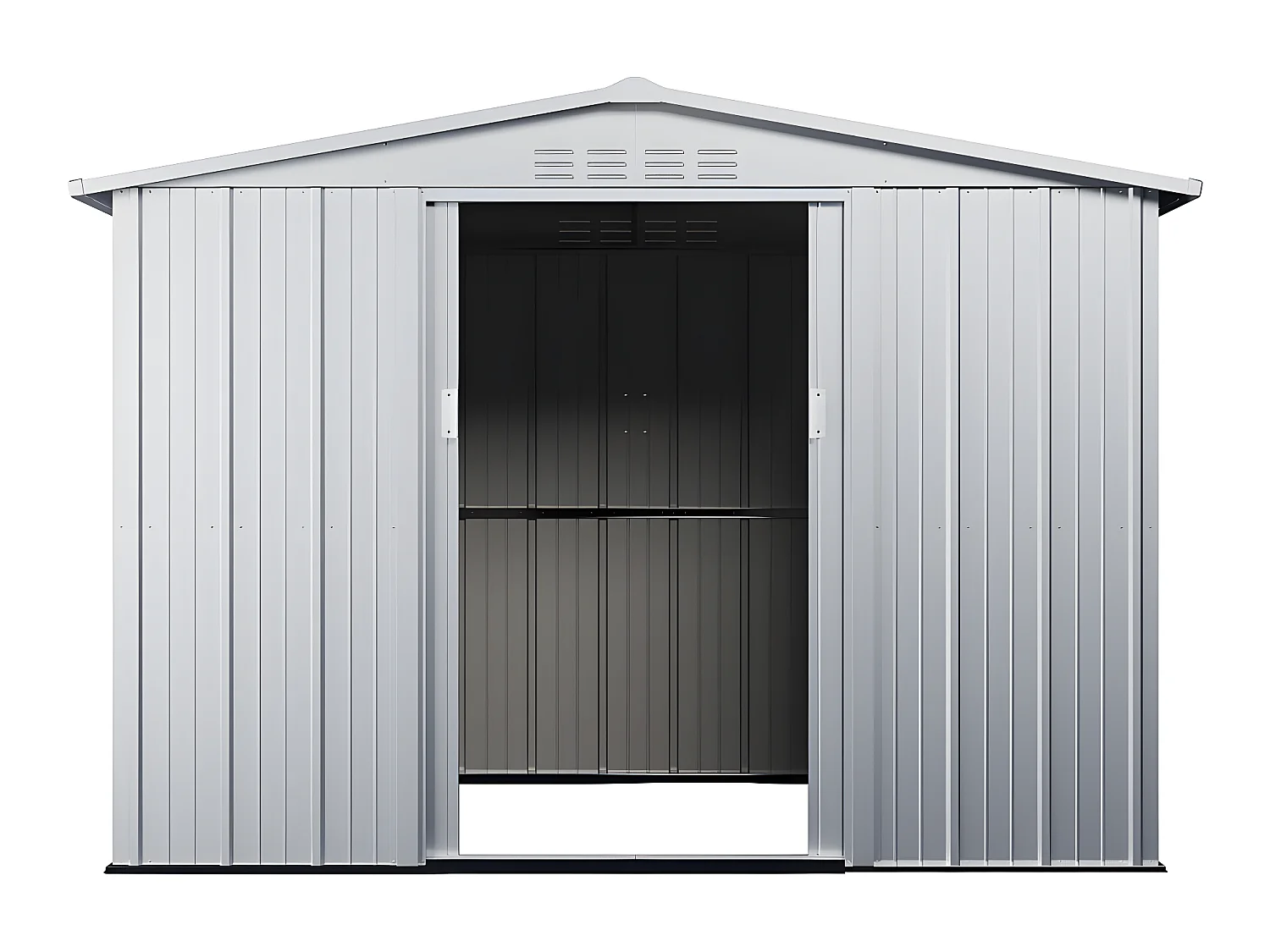 Tuinhuisje van gegalvaniseerd staal - Grijs - LINUS - 4,91 m²